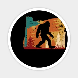 Bigfoot Retro Vintage Sasquatch Oregon Magnet